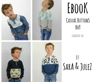 Ebook - Casual Buttons Boy - Größe 68 - 164